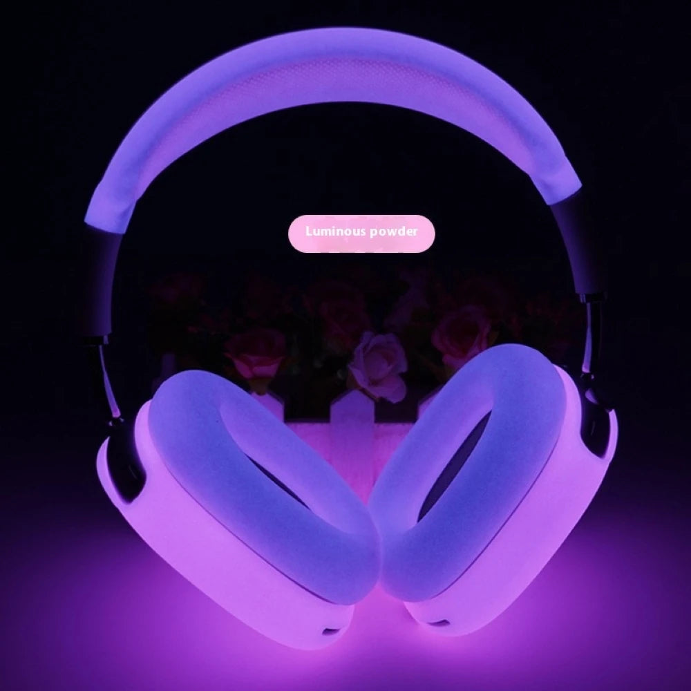For Airpods Max Headset Protective Case Accessories Storage Case Transparent Shell Glow in The Dark Four Piece Set Cool