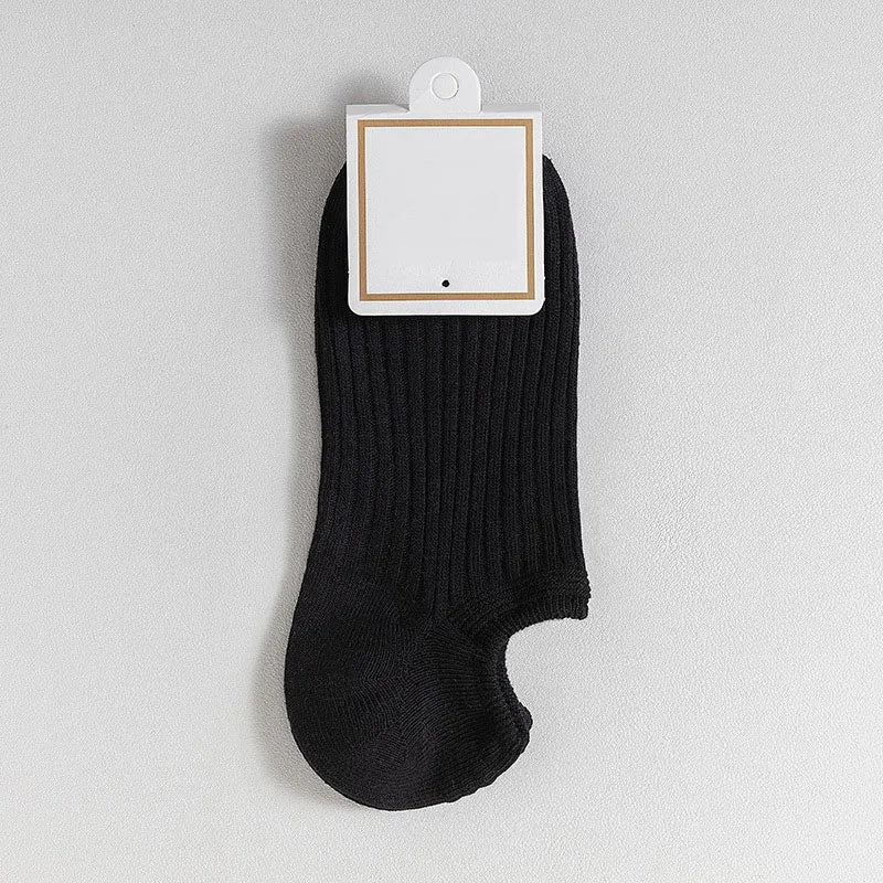 10 Pairs Women's Boat Sock Thin No Show Socks Non-Slip Solid Socks Slippers Simple Breathable Comfortable Casual Ankle Sox