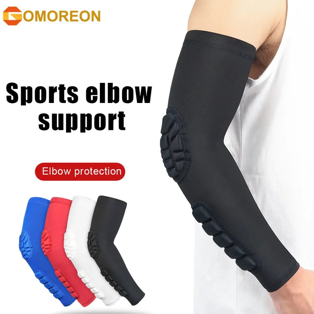 1Pcs Elbow Pads Compression Shooter Sleeves Men Women Arm Sleeve with Pad for Basketball Football Volleyball Cycling Running