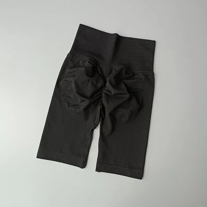 Summer High-Waist Yoga Shorts for Women Fitness Workout Shorts Booty-Lifting Sport Gym Soft Breathable Running Cycling Shorts