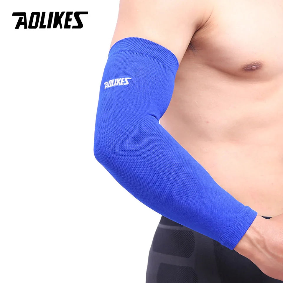 AOLIKES 1PCS Elastic Basketball Tennis Arm Sleeve Armband Soccer Volleyball Elbow Protector Pain Band