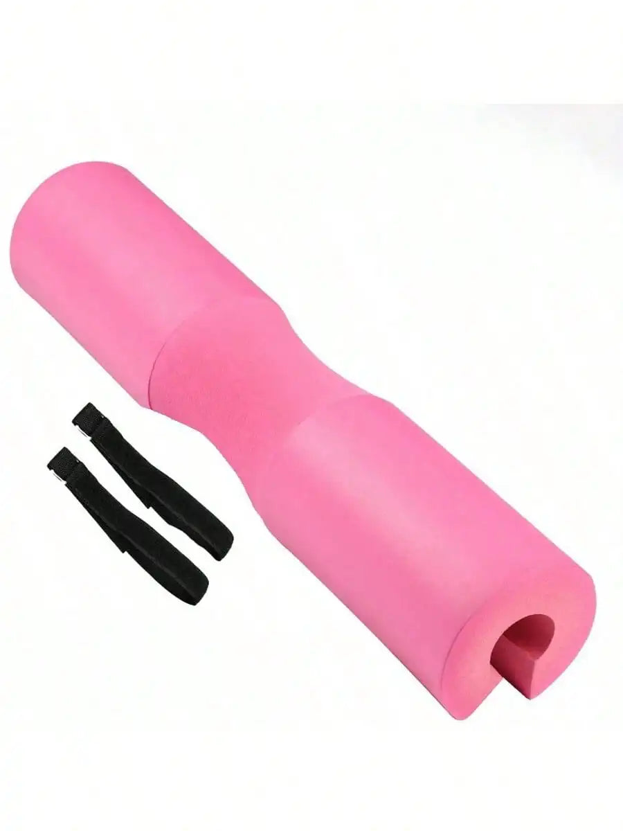 Foam Barbell Squat Pad for Hip‑Thrust Lunges, Relieve Neck‑Shoulder Stress, 1 Pad with 2 Straps, Multiple Colors Available