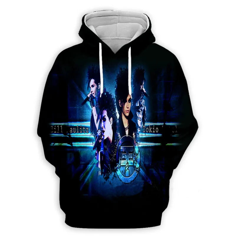 Tokio Hotel 3D Print Hoodies Men Women Fashion Casual Hoodie Oversized Pullovers Hooded Sweatshirts Harajuku Man Clothing