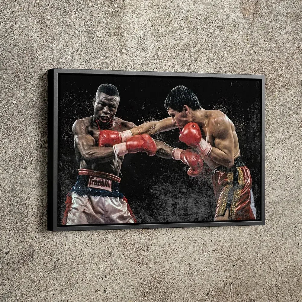 Mike Tyson Vs Muhammad Ali Boxing Wall Art, HD Canvas Print Poster, Suitable for Home, Living Room, Room Decoration