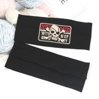 Unisex Punk Girl Skull Out Eyelets Wide Elastic Headband Halloween Rock Steampunk for Sport Women Men Headbands Hair Accessories