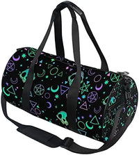Black Skull Moth Duffel Bags Magic Skulls Sports Gym Bag Travel Luggage Overnight Bags for Men Women Duffel Bags for Traveling