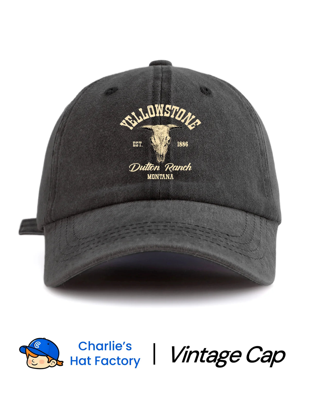 1 pc YELLOW STONE Print Washed Baseball Cap, Classic Casual Stylish Vintage Soft Sweatband Adjustable Size Lightweight Sun UV Pr