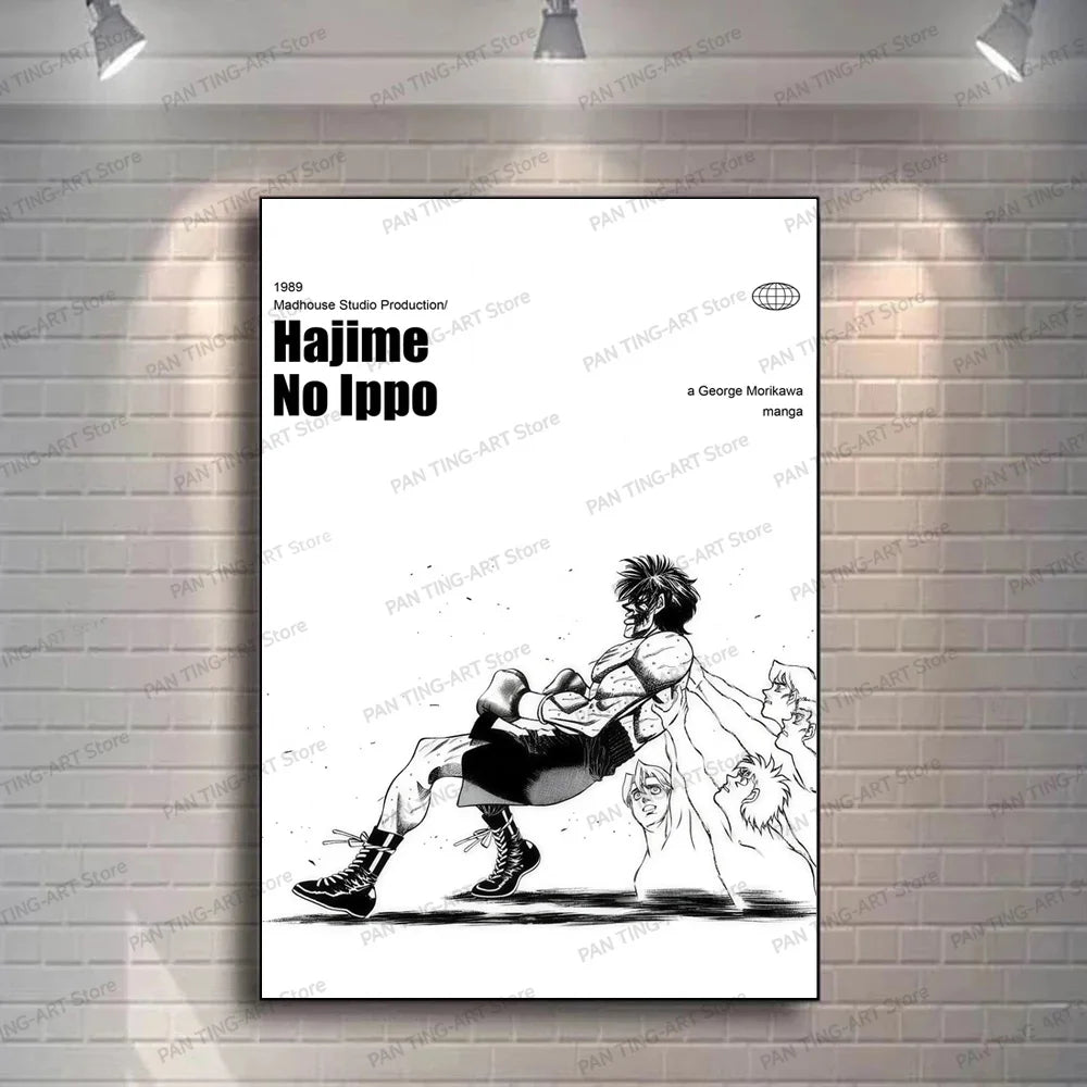 Classic Motivational Anime Hajime No Ippo Canvas Posters And Prints Home Decor Wall Art Hustle Boxing Manga Painting