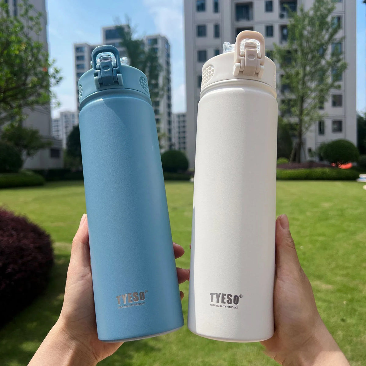 TYESO 600/750ML Stainless Steel Thermo Bottle Car Thermal Cup Sports Water Bottles Keep Cold and Hot Vacuum Flasks Insulated Cup