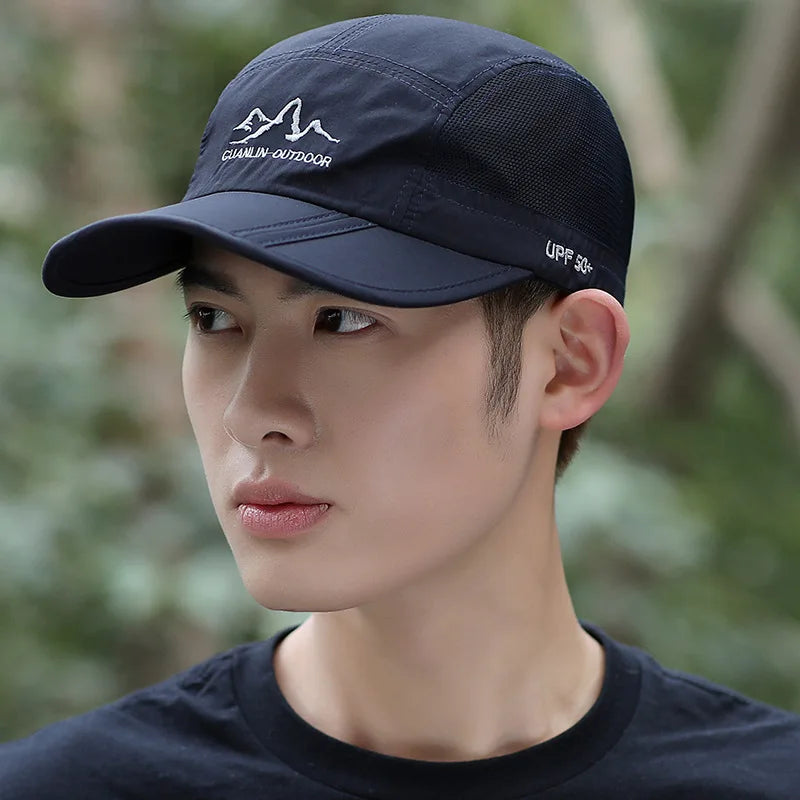Summer Quick Drying Ultra-Thin Breathable Baseball Cap Men Women Snapback Folding Sport Outdoor Hiking Mountaineering Hat A138