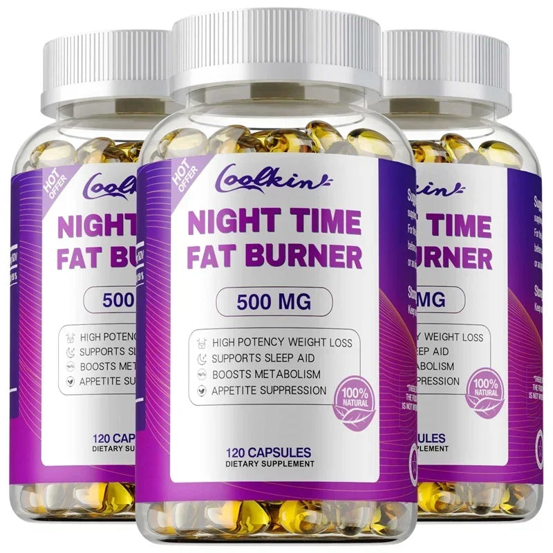 Night Time Fat Burning Capsule - Supports Immune System Health, Appetite Suppression, Healthy Weight Management