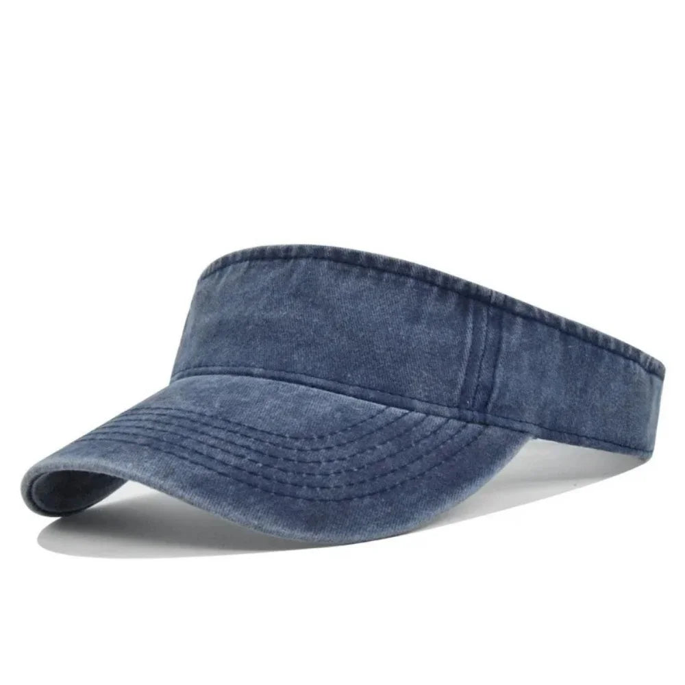 Portable Summer Washable Sun Hats Men Women Solid Visor UV Protection Top Empty Sport Tennis Golf Running Sunscreen Baseball Cap