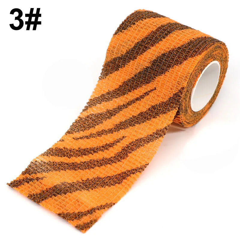 1/2/6 pcs Animal Printed Self Adhesive Tattoo Elastic Bandage 4.5m Sports Wrap Tape for Finger Joint Knee First Aid Kit Pet Tape