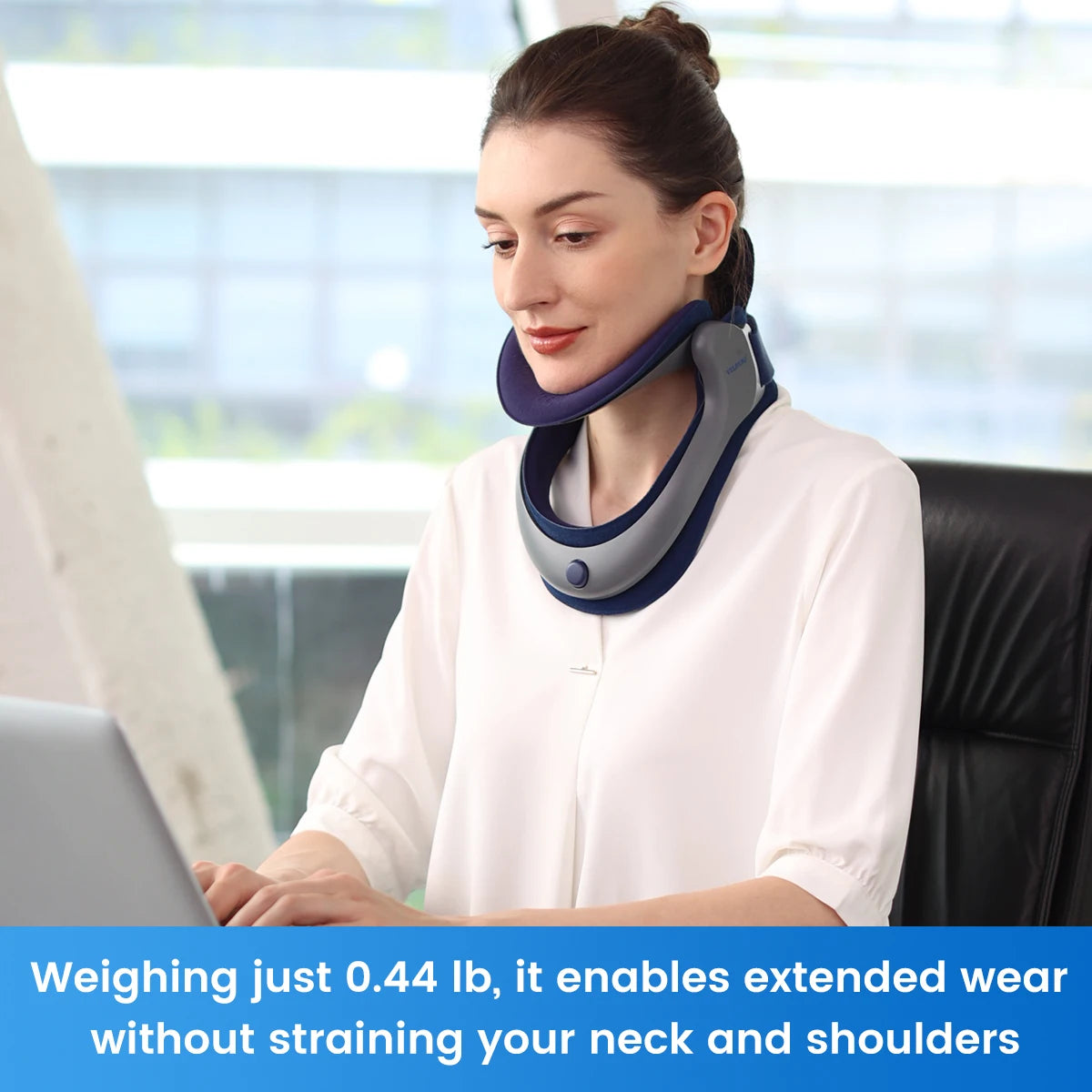 VELPEAU Neck Traction Device, Neck Stretcher for Spine Pressure and Discomfort, Ergonomic Cervical Collar for Men Women