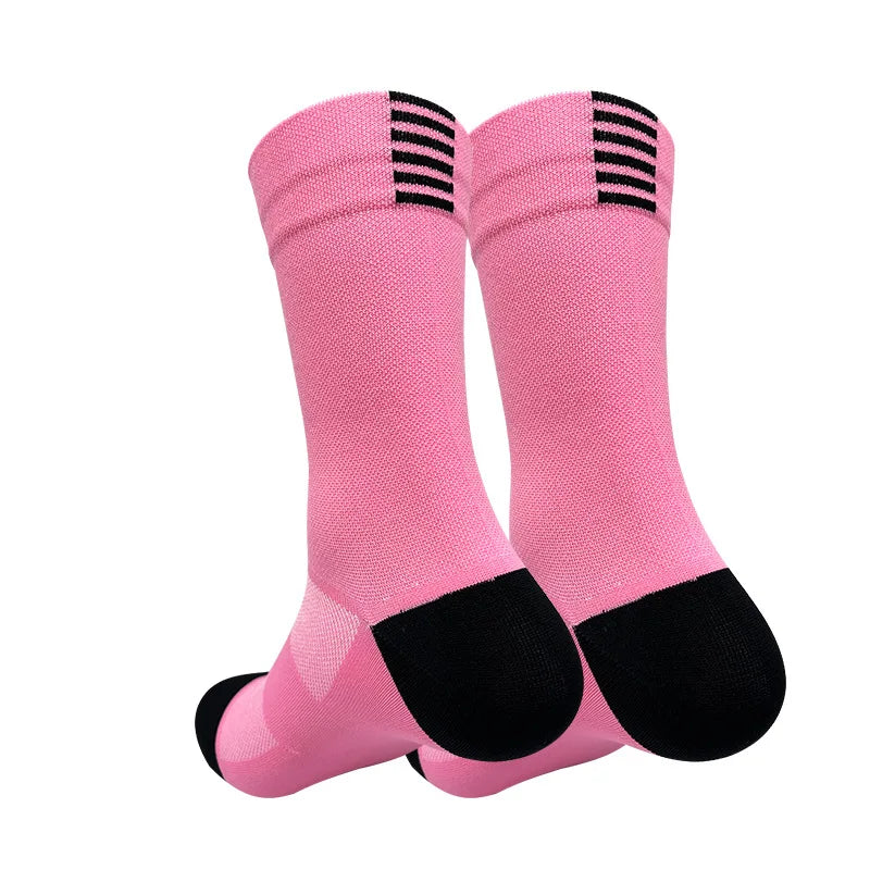 Sports Knee High Socks Quick Dry Durable Comfortable Cycling Running Socks Professional Breathable Outdoor Bicycle Socks