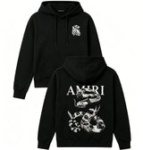 Snake Graphic Loose hoodies Light Luxury Trendy Short - Sleeve Unisex Versatile Casual Wear graphic sweatshitr pro choice Tops