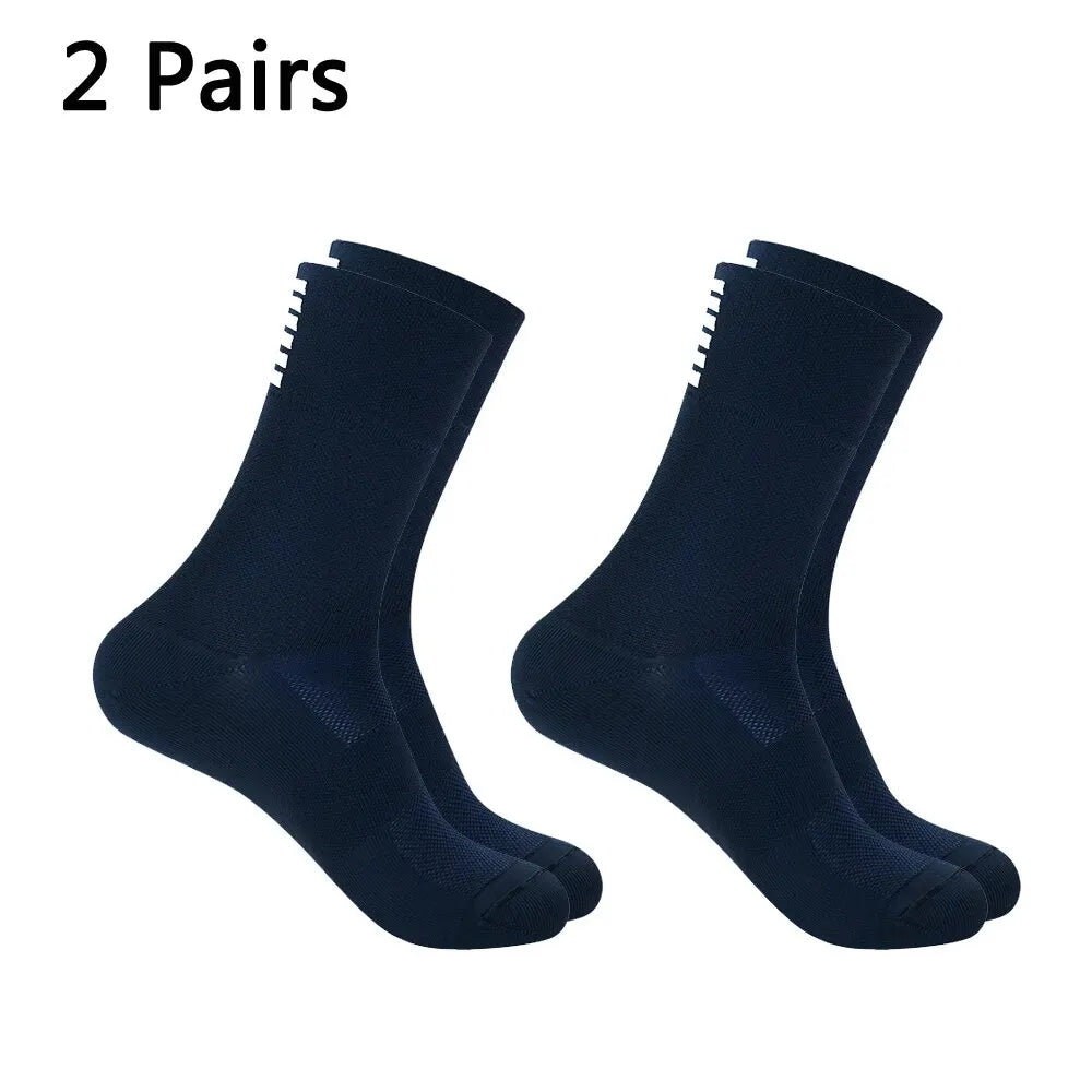 2 Pais High Quality Profession Team Men Women Cycling Socks Bike Socks Breathable Bicycle Socks Outdoor Sportswear Racing Socks
