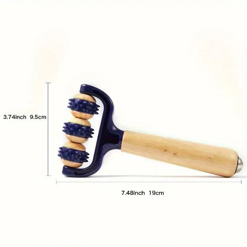 1PC T-Shaped Massage Roller - Multifunctional Deep Tissue Massager for Face, Legs, Abdomen & Body, Portable for Travel/Home