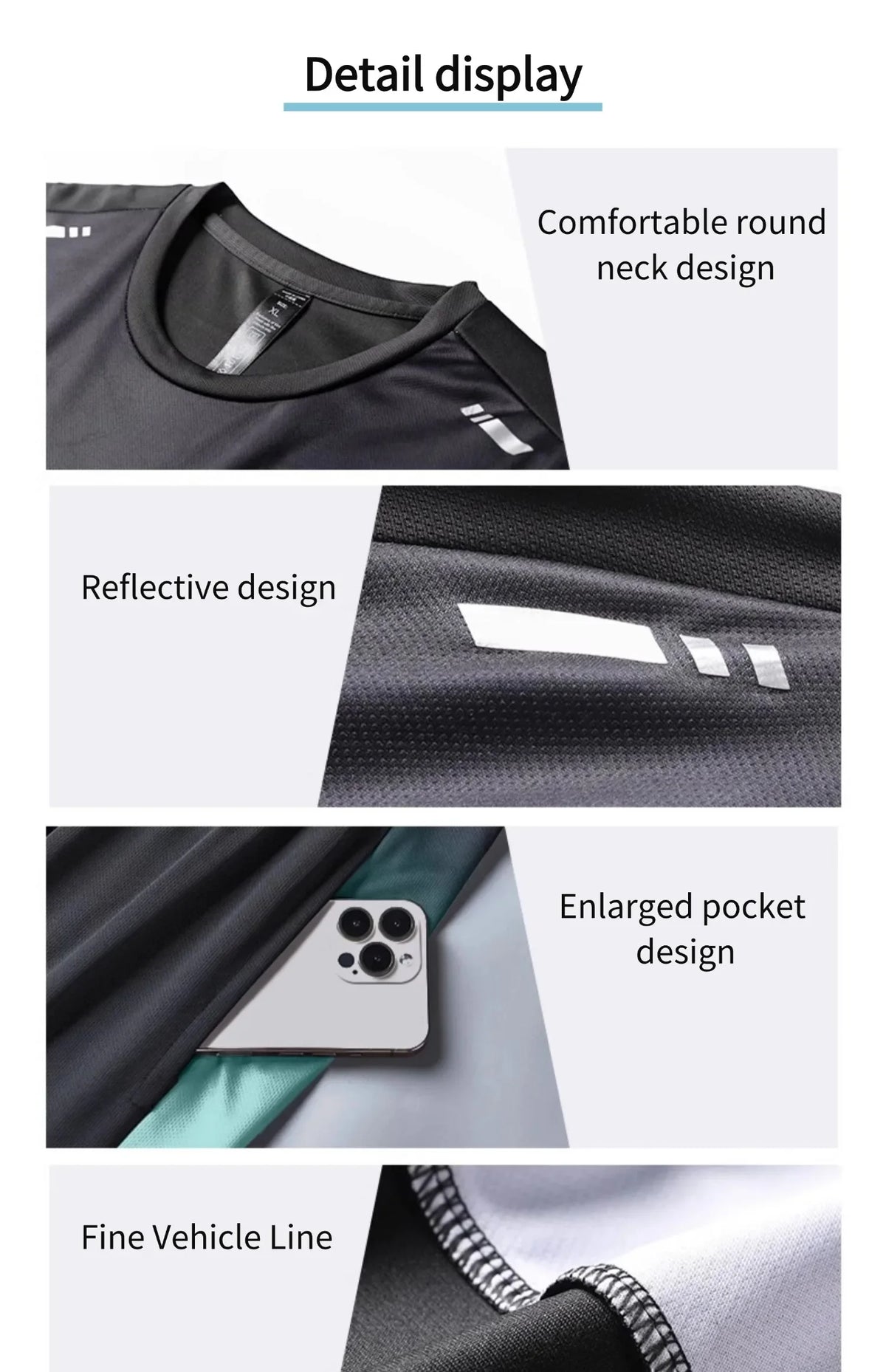 Men's casual suits, outdoor activity running suits, travel sportswear sets, park and beach outings, quick-drying and lightweight