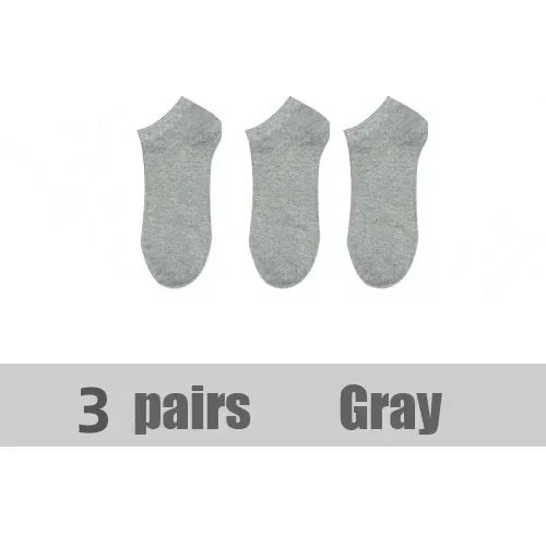 3/5 Pairs Women/Men Socks Breathable Sports Socks Solid Color Boat Socks Comfortable Cotton Ankle Socks White Black Grey Socks's