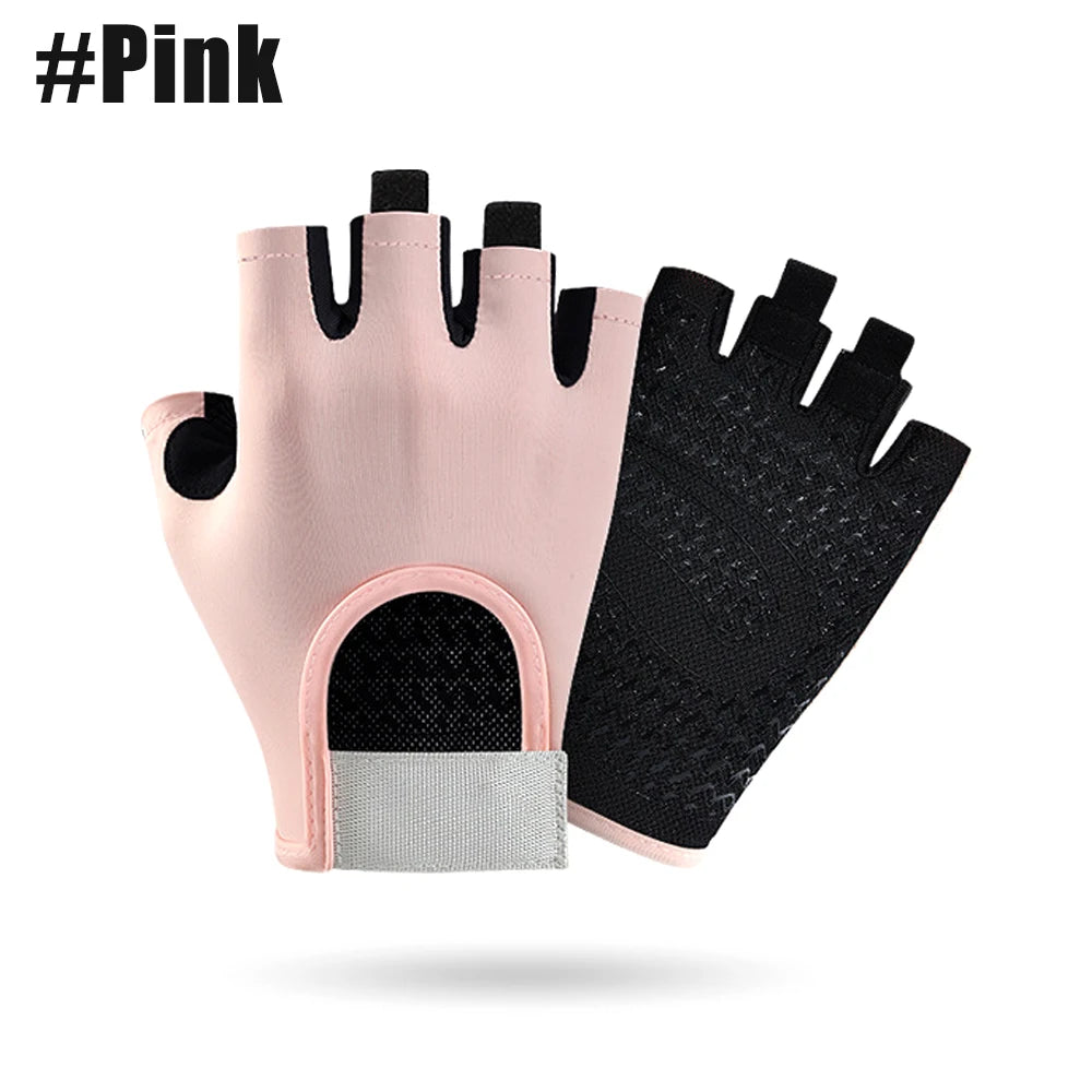 1Pair Workout Anti-Slip Gloves for Women Men, Breathable Adjustable Strap Gym Gloves for Weightlifting Cycling Gym Accessories