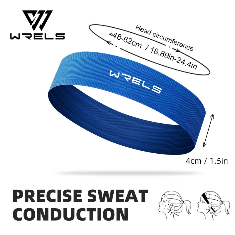 WRELS Sports Sweatband  Breathable Sweat Absorbent Headband Elastic Sweat Hair Band Soft Outdoor Sport Yoga Gym Fitness Headband