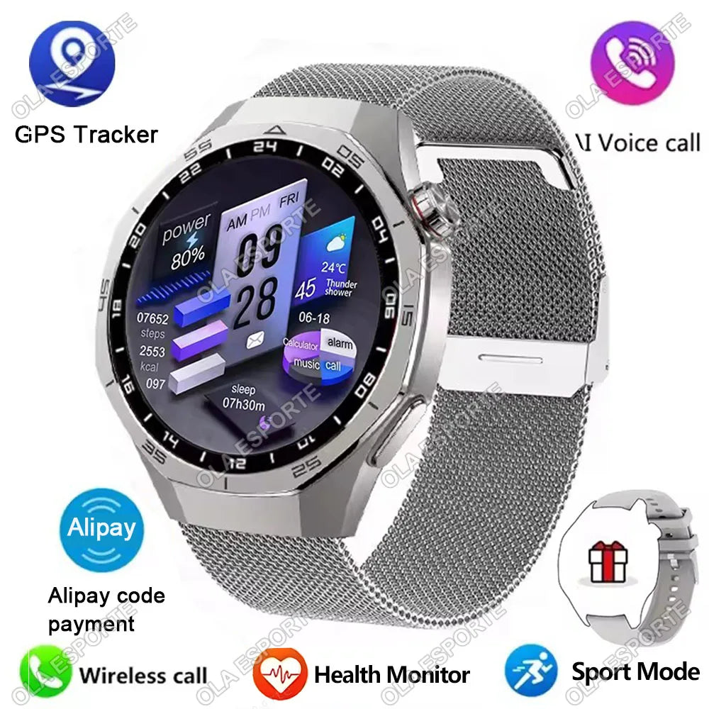 2026 Men's Smart Watch HD Display Health Tracking Bluetooth Calls Heart Rate Monitor Voice Assistant GPS Sports Smartwatch Ht30