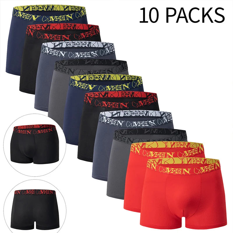 5/10 Piece Set Of Four Season Men's Casual Sports Underwear Comfortable Plus Size For Teenagers Cycling And Running Base Shorts