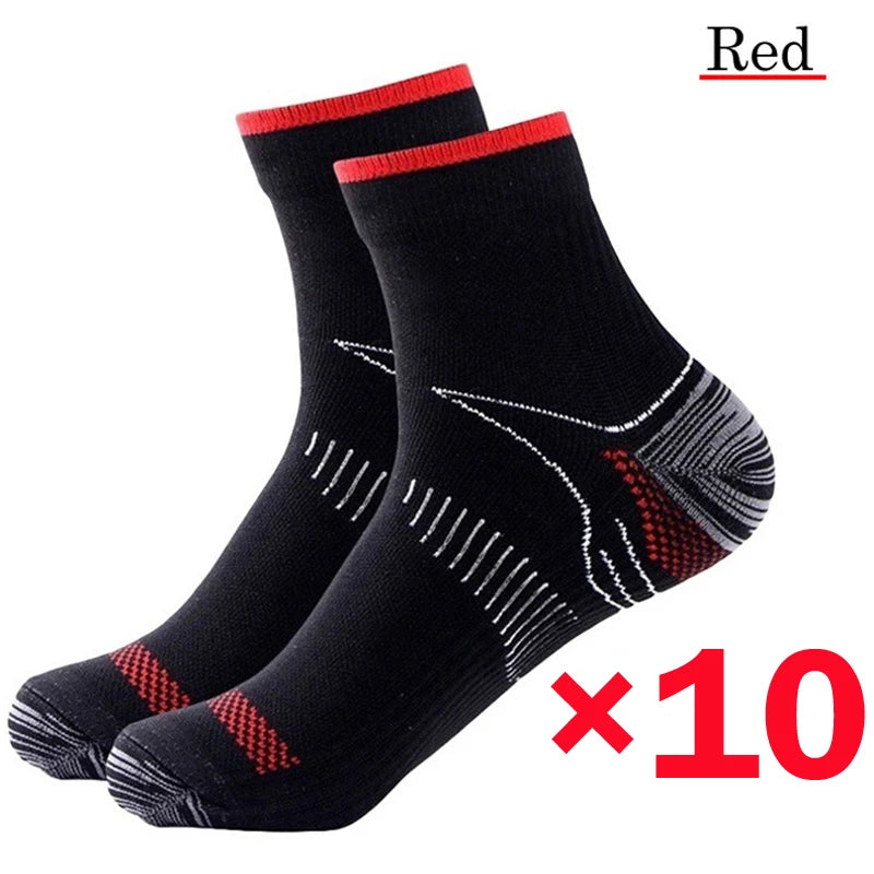10Pairs Plantar Fasciitis Socks for Men & Women with Arch Support Ankle Compression Socks for Foot Heel Pain Relief