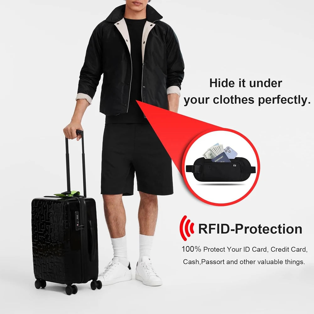 Sport Fanny Pack for Travel - Adjustable Running Belt, Phone Pouch & Essentials Holder for Hiking, Jogging,Outdoor