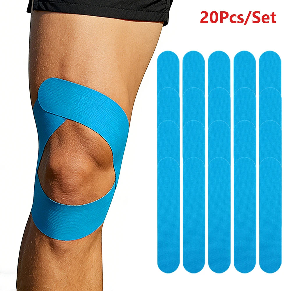10/20/30Pcs Kinesiology Tape Waterproof Elastic Athletic Tape, Knee Support Muscle Pain Relief for Gym,Run,Tennis,Swim,Football
