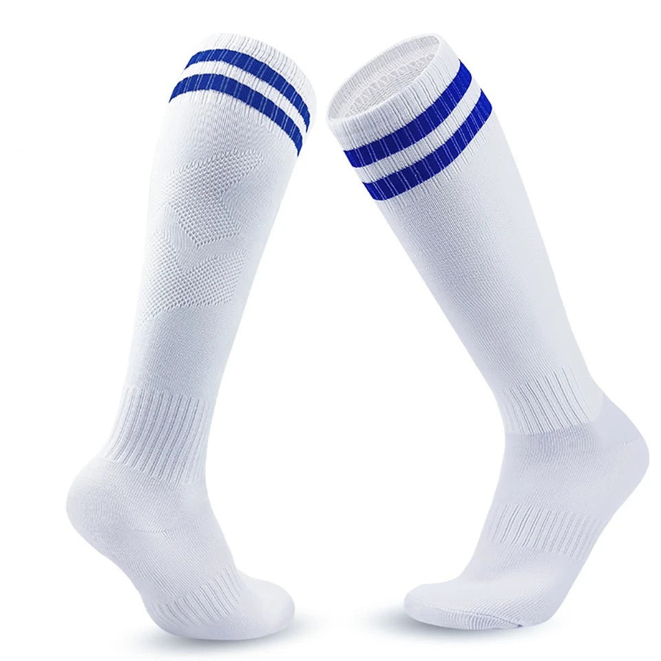 Loogdeel 1 Pair Soccer Socks Stretchy Compression Knee High Tube Socks Football Athletic Socks for Men Women Teens Kids