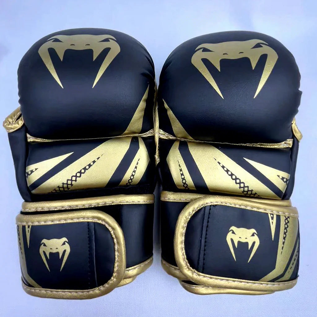 MMA Half-Finger Fighting Boxing Gloves Thickened Sanda Free Fighting Mixed Martial Arts Training Half-finger Boxing Gloves