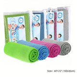 4pcs Sports Cooling Towels (100x30cm), Soft Breathable Quick Drying Towel For Outdoor, Gym, Yoga, Exercise, Fitness, Running