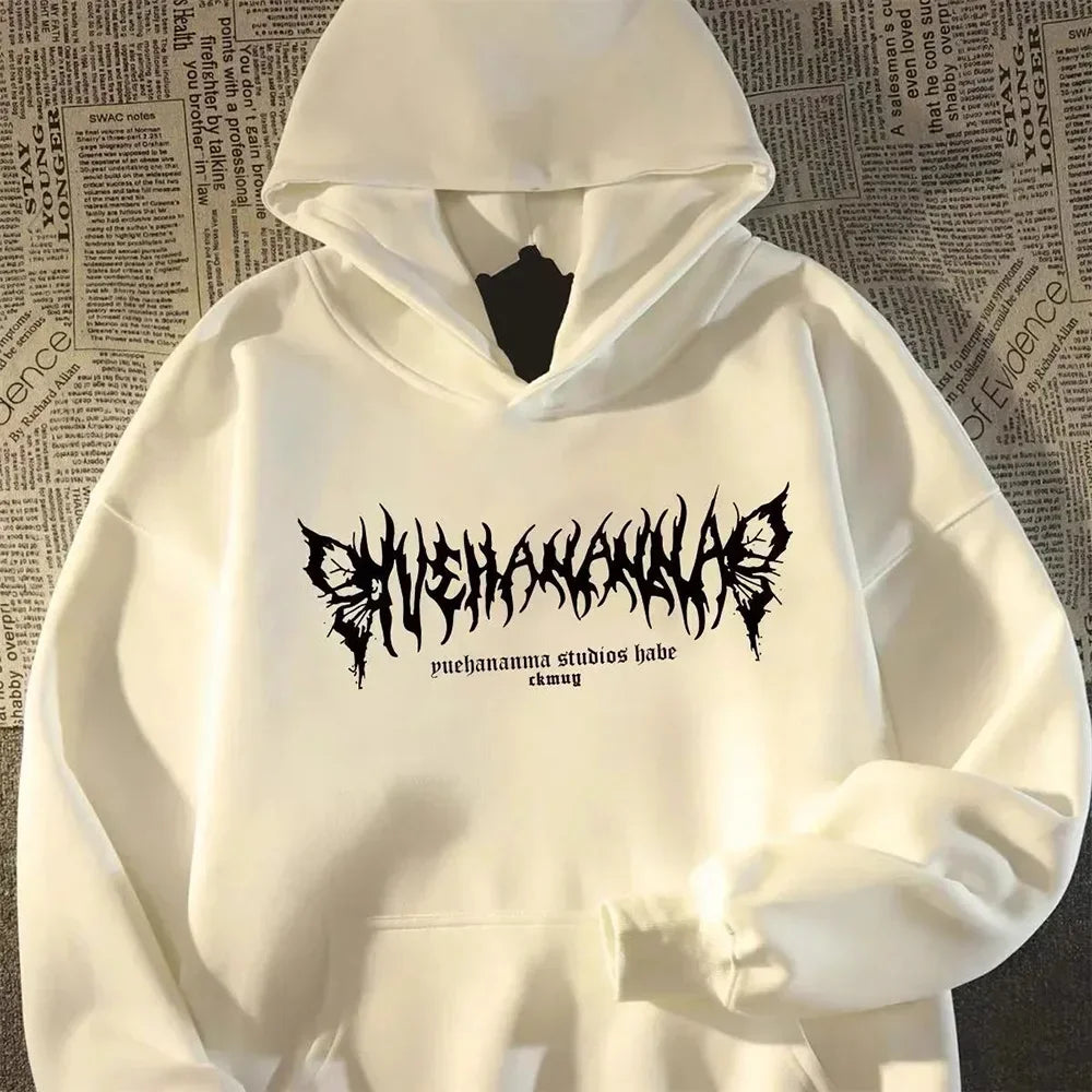 Men's graphic bright rose print cotton hooded sweatshirt American style personalized streetwear casual hooded sweatshirt