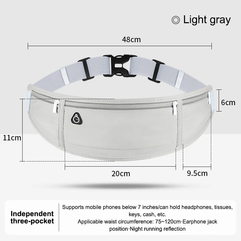 [F] Sports Waist Pack Women Men Running Belt Waist Bag Waterproof Waist Bag Wallet Men Pouch Belt Portable Phone Holder Gym