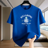 New Men‘s Running T-shirt Spring / Summer Thin Top Trend curve printing Quick Dry Short Sleeve Breathable Fitness Sports T-shirt