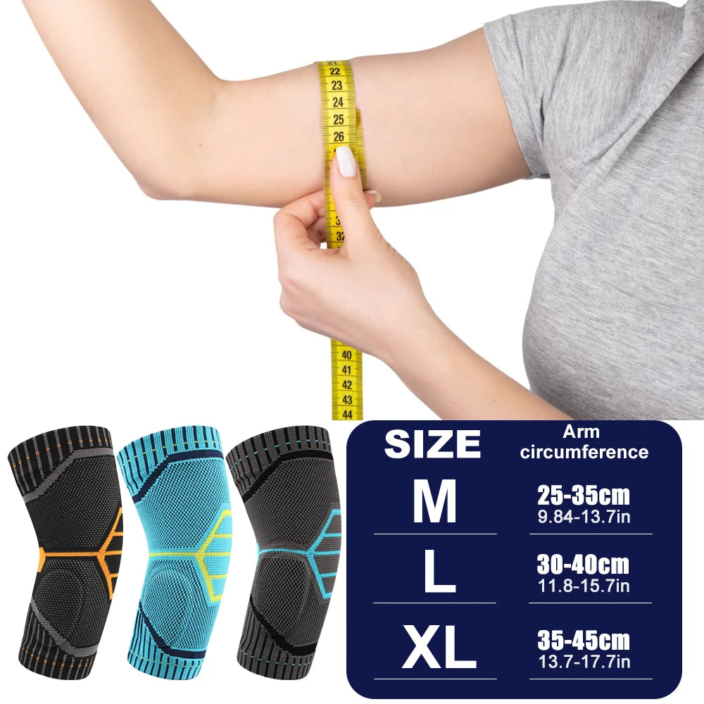 1/2Pcs Elbow Brace Support, Elbow Compression Sleeve with Gel Pad for Golfer's Tennis Elbow, Tendonitis Treatment Pain Relief