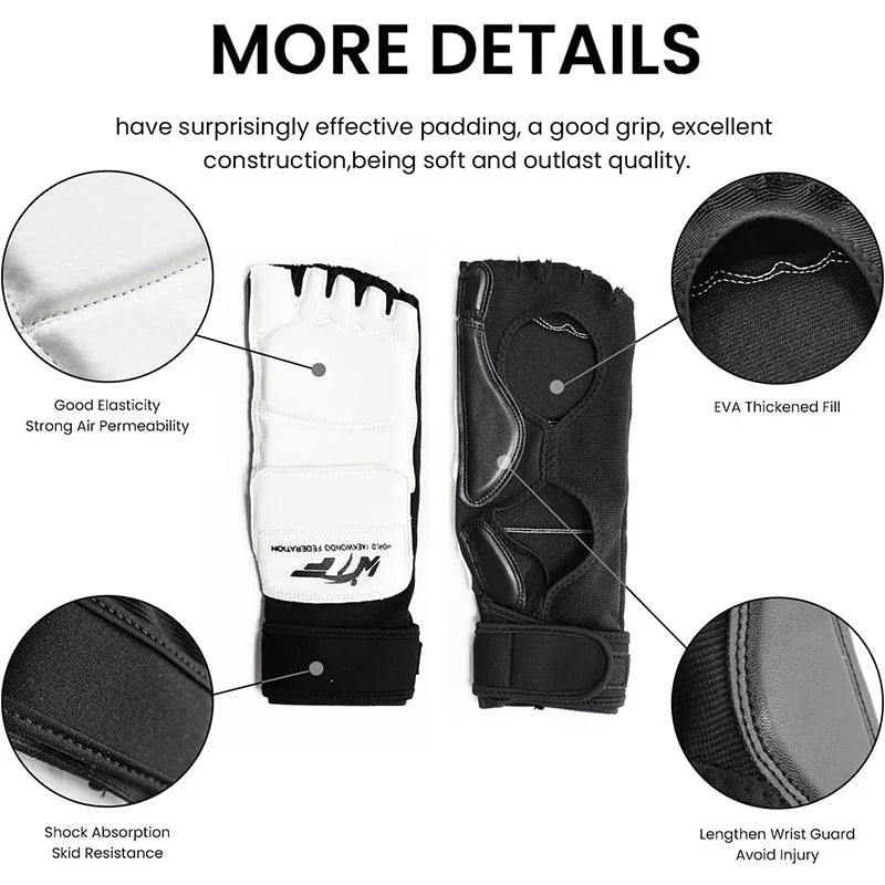Half Finger Boxing Gloves Adults Boxing Fighting Sandbag Training MMA Sanda Karate Muay Thai Fitness Taekwondo Protection Set