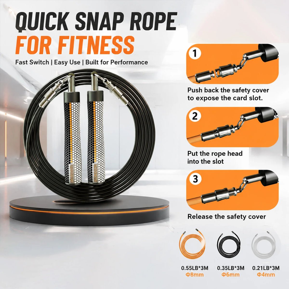 Jump Rope Fitness Workout Weighted Handle Crossfit Rope Gym Boxing Professional Men Women Sports Exercise Weights