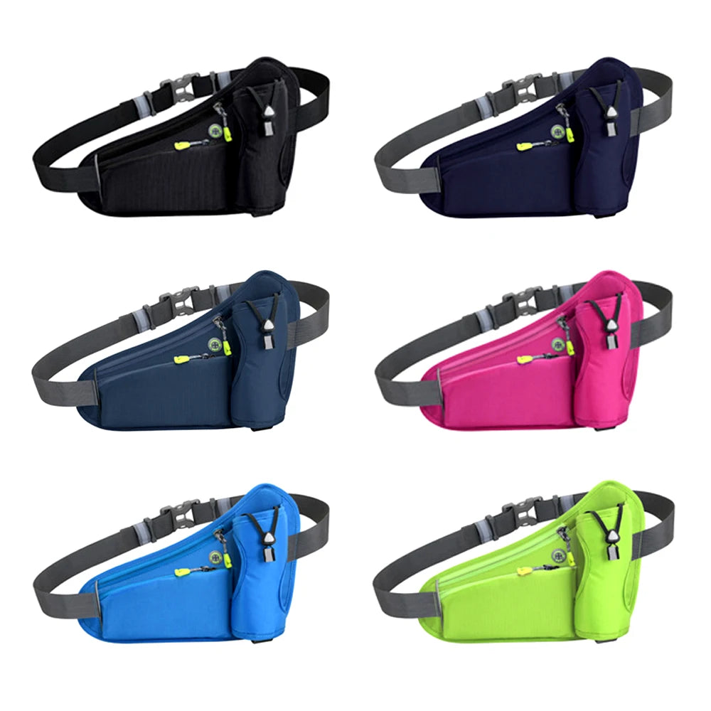 1Pcs Running Fanny Pack with Water Bottle Holder - Running Belt With Water Bottle Holder and Pouch - Travel Fanny Pack