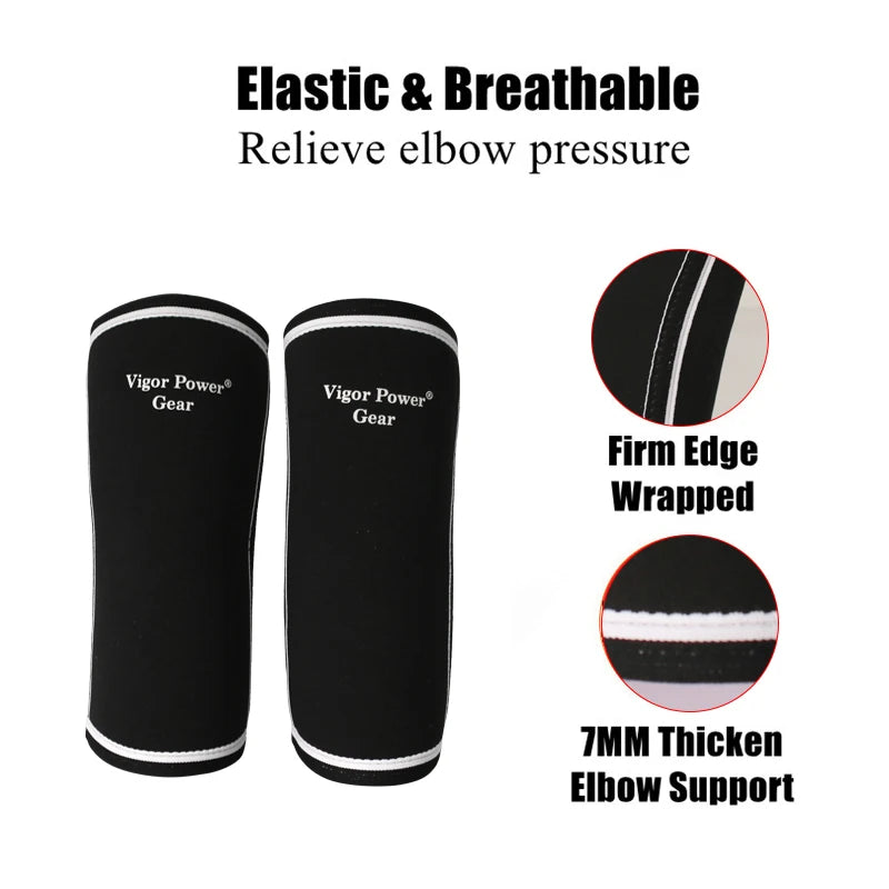 Neoprene Elbow Support for Muscle Composition, Gym Grip Pads for Workout Cross Fitness, Weight Lifting, 1 Pair