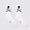 Hip Hop Skateboard Original Design Black White Skull Socks Personality Street Hip Hop Sports Middle Tube Cotton Women's Socks
