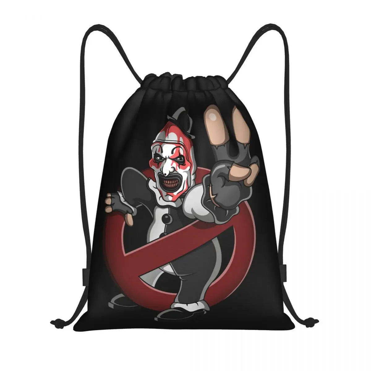Custom Horror Movie Terrifier Drawstring Bag for Shopping Yoga Backpacks Women Men Halloween Clown Sports Gym Sackpack