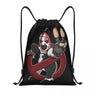 Custom Halloween Movie Terrifier Drawstring Backpack Bags Men Lightweight Horror Clown Gym Sports Sackpack Sacks for Traveling