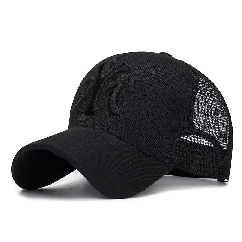 Hat Summer Embroidery Letters Breathable Duck Tongue Cap Female Sports Sun Hat Male Casual Outdoor Mesh Baseball Cap