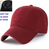 Men Women Oversize XXL 100% Cotton Baseball Cap, Large Hat for Big Heads 56-63cm (23.5'-25.5'), Adjustable Plain Dad Cap