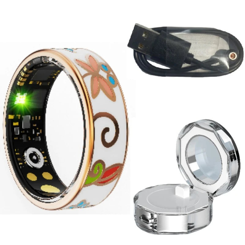Color Smart Rings Health Monitoring Heart Rate Blood Oxygen Blood Pressure Multifunctional Ring Suitable Android 5.1 IOS 8.0