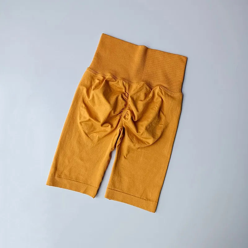 Summer High-Waist Yoga Shorts for Women Fitness Workout Shorts Booty-Lifting Sport Gym Soft Breathable Running Cycling Shorts