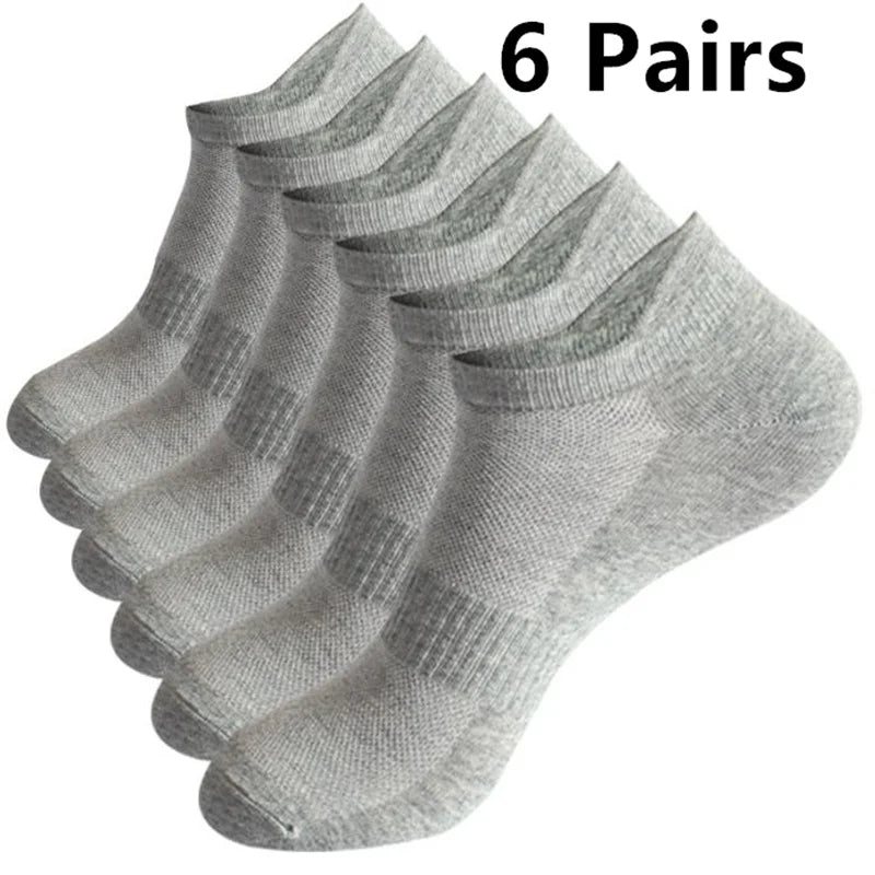 1-10 Pair Ankle Socks Womens and Mens Couple Student Cotton Ear New Plus Size Mesh Athletic Sports Running Solid Color Boat Sock